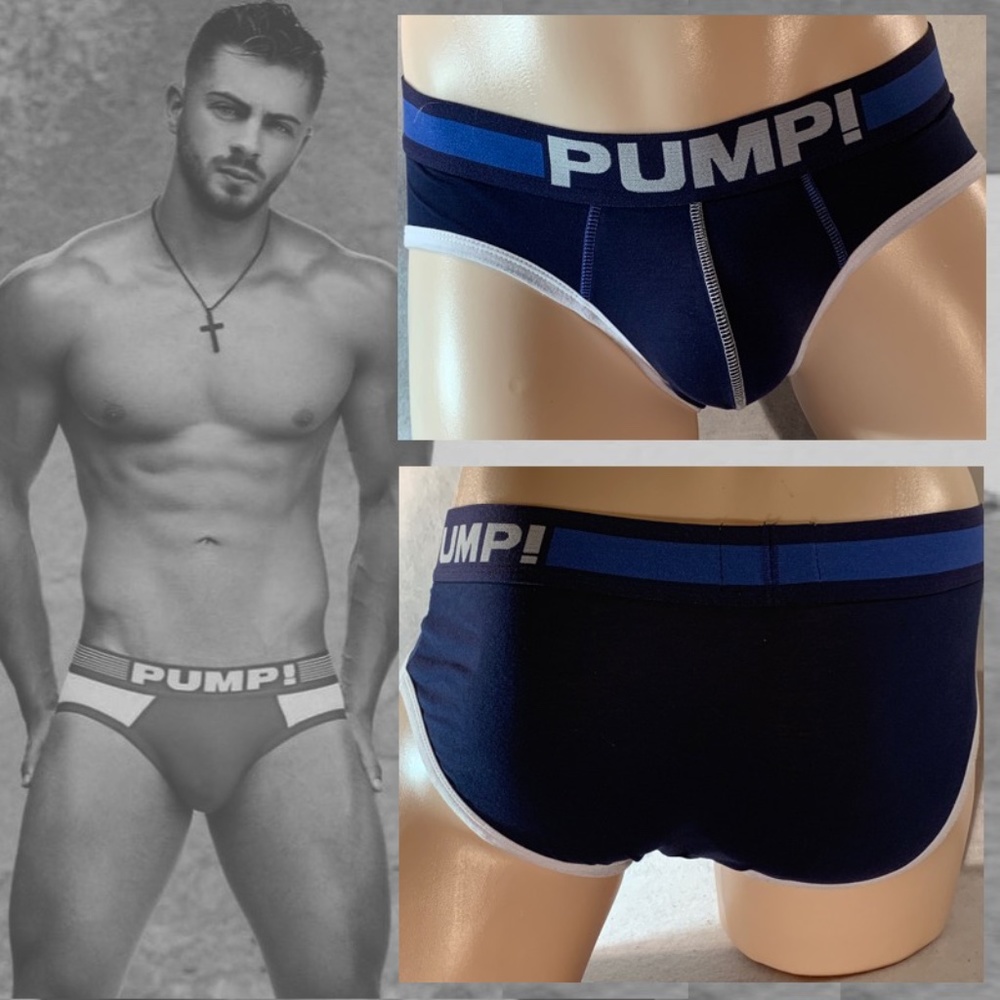 Pump Navy Blue Pouch Briefs XL 95% cotton / 5% spandex